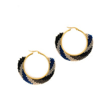 Swirl Hoop Beaded Earrings