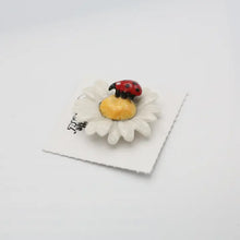 Daisy Ladybug On Flower Porcelain Miniature