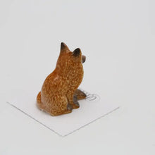 Sitting Red Fox Porcelain Miniature