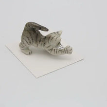 Grey Tiger Kitten Porcelain Miniature