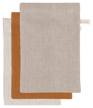 Linen Body Massage Bath Mitts (Set of 3)