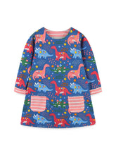 Knitted Dino Cartoon Dress
