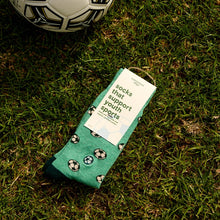 Socks That Support Youth Sports (Green Soccer Balls)