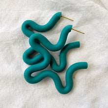 Squiggle Hoops | Polymer Clay Earrings (Multiple Colors)