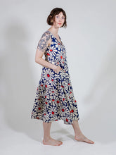 Navy Floral Thais Tiered Sleeveless Dress LAST ONE