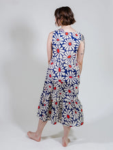 Navy Floral Thais Tiered Sleeveless Dress LAST ONE