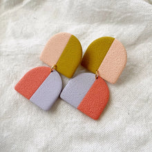 Poppy | Colorblock Dangle Polymer Clay Earrings