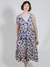 Navy Floral Thais Tiered Sleeveless Dress LAST ONE