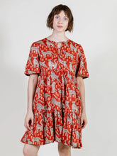 Adelaide Tiered Mini Dress Poppy Leopard