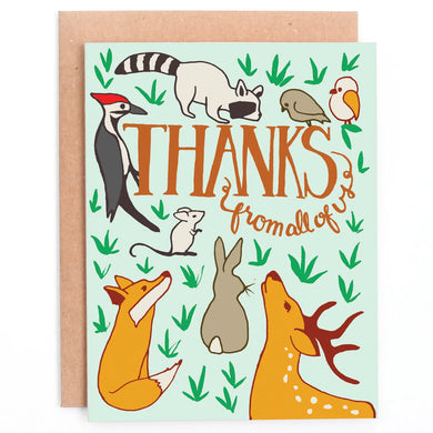 Thanks From All of Us Greeting Card