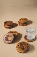 Olympus Engraved Acacia Wood Coasters (Set of 4)