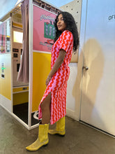 Pink Squiggle Jersey Maxi Dress