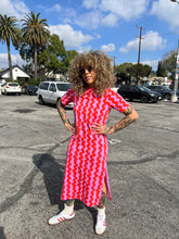 Pink Squiggle Jersey Maxi Dress