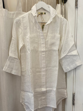White Cotton Tunic Dress
