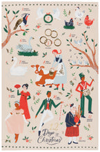 12 Days of Christmas Embellished Tea Towel