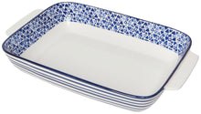 Indigo Triangles Baking Dish