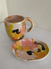 Hand Painted Mug & Saucer Set
