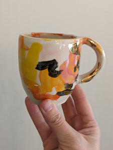 Hand Painted Mug & Saucer Set