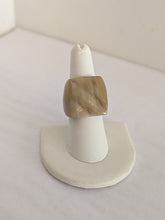 Handcrafted Zebu Horn Rings from Madagascar - Square Ridge