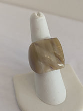 Handcrafted Zebu Horn Rings from Madagascar - Square Ridge