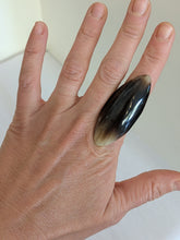 Handcrafted Zebu Horn Rings from Madagascar - Pointed Oval