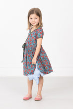 Bugsy Blooms Wrap Dress – Garden Dress for Kids with Flowers & Bugs