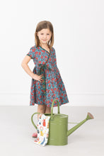 Bugsy Blooms Wrap Dress – Garden Dress for Kids with Flowers & Bugs