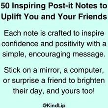 50 Unique Self-Affirmation Post-It Notes