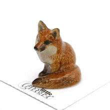 Sitting Red Fox Porcelain Miniature