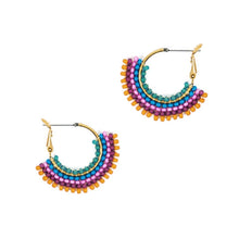 Beaded Skirt Hoop Earrings