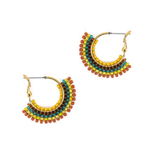 Beaded Skirt Hoop Earrings