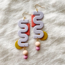 Cleo | Colorful Squiggle Polymer Clay Earrings
