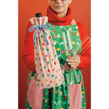 Holiday Lights Cotton Wine Bags | Festive, Stylish Gift Bags for Wine Bottles