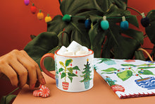 Jingle Plants Embroidered Holiday Tea Towel/Dishtowel