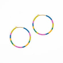Beaded Hoop Earrings (Multiple Colors)