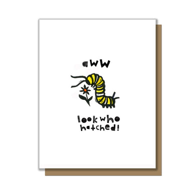 Caterpillar Baby Greeting Card