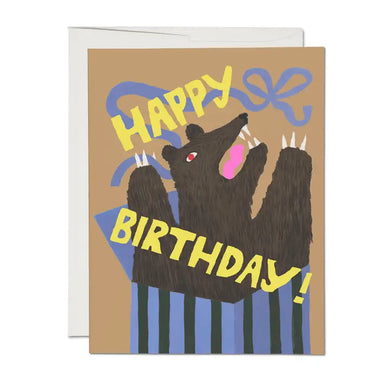 Bear Surprise Birthday Greeting Card