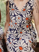 Navy Floral Thais Tiered Sleeveless Dress LAST ONE