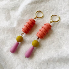 Matilda | Bright Beaded Dangle Polymer Clay Earrings