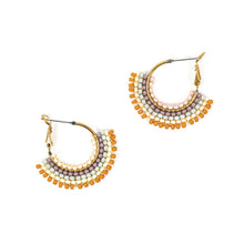 Beaded Skirt Hoop Earrings