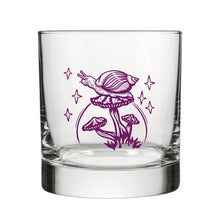 Snail Mushroom Rocks Glass