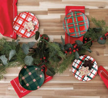 Holiday Plaid Appetizer Plates (Multiple Styles)