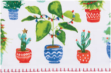Jingle Plants Embroidered Holiday Tea Towel/Dishtowel