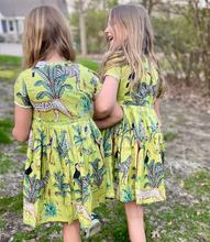 Safari Bloom Wrap Dress--Green