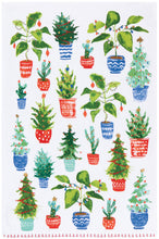 Jingle Plants Embroidered Holiday Tea Towel/Dishtowel