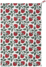 Carnation Block Printed Tea Towel/Dishtowel