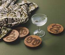 Olympus Engraved Acacia Wood Coasters (Set of 4)