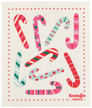 Merry Mints Candy Canes Swedish Dishcloth