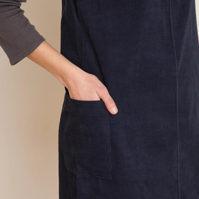 Eva Navy Corduroy Pinafore Dress – Curiosity