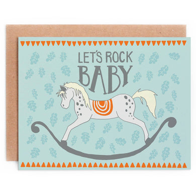 Let's Rock Baby Greeting Card